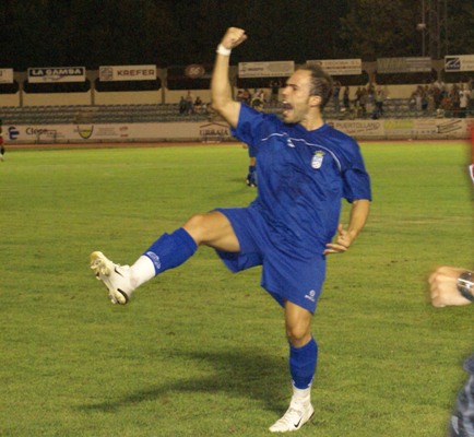 Vald�s celebra el pase ante el Badalona en la Copa del Rey 2007/08
